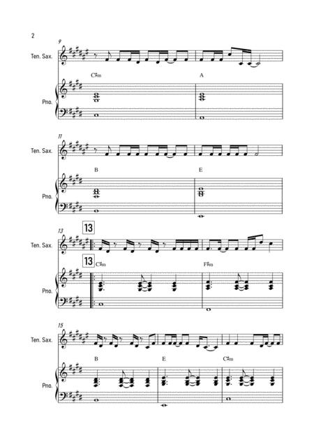 Dynamite Bts Tenor Saxophone And Piano Page 2