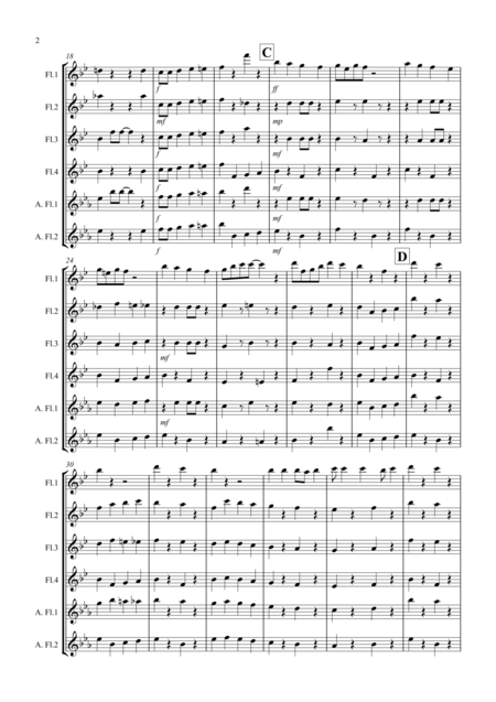 Easter Bunny Rag For Flute Quartet Page 2