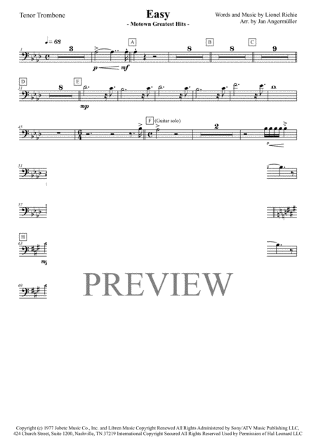 Easy For Brass Accompaniment Based In The Original The Commodores Lionel Richie Recording Page 2