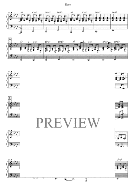 Easy Piano Chords Transcription Of The Original Commodores Lionel Richie Recording Page 2