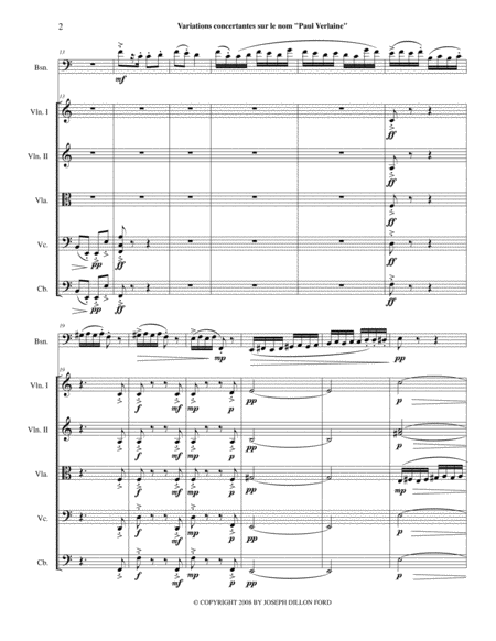 Eclatant Le Soleil Surgit C Est Le Matin For Bassoon And Strings Page 2