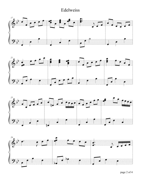 Edelweiss Intermediate Piano Solo Page 2