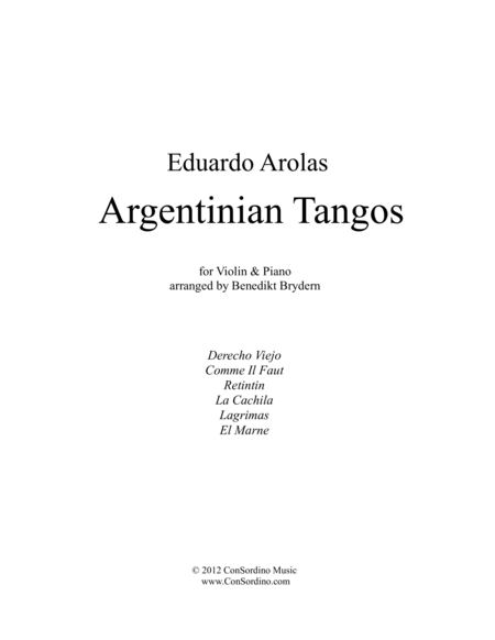 Eduardo Arolas Classic Argentinian Tangos Vol 2 Page 2