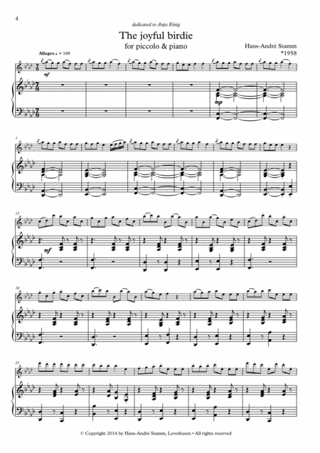 Eight Pieces For Flute And Piano Page 2
