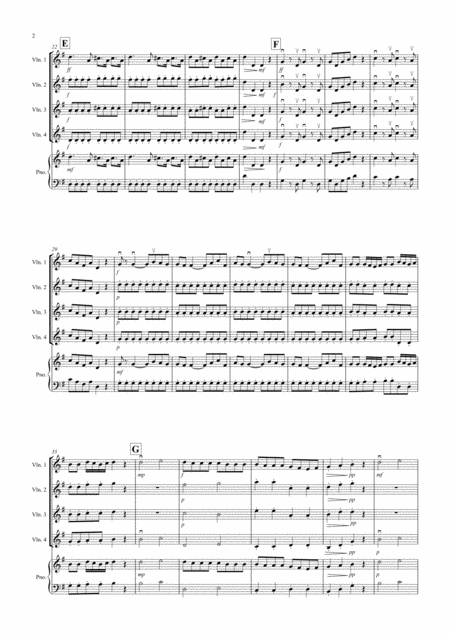 Eine Kleine Nachtmusik 1st Movement For Violin Quartet Page 2