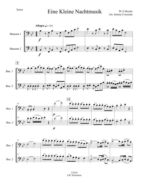 Eine Kleine Nachtmusik For Two Bassoons Page 2