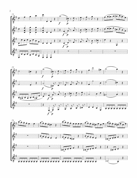 Eine Kleine Nachtmusik K 525 Iv Rondo Guitar Quartet Score And Parts Page 2