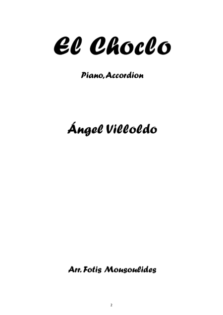 El Choclo For Accordion And Piano Page 2