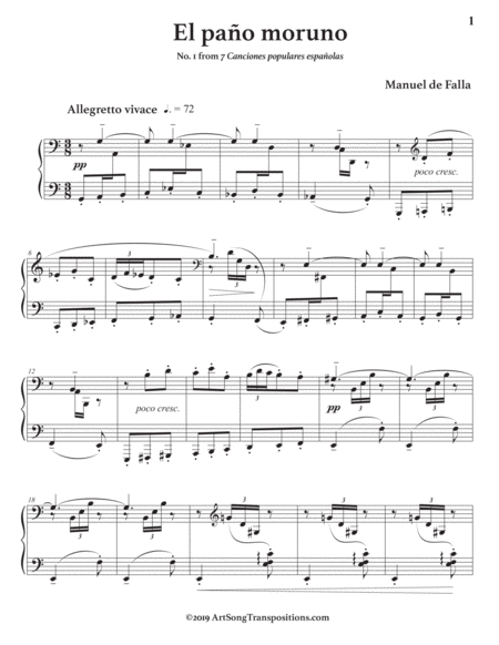 El Pao Moruno Transposed To A Minor Bass Clef Page 2