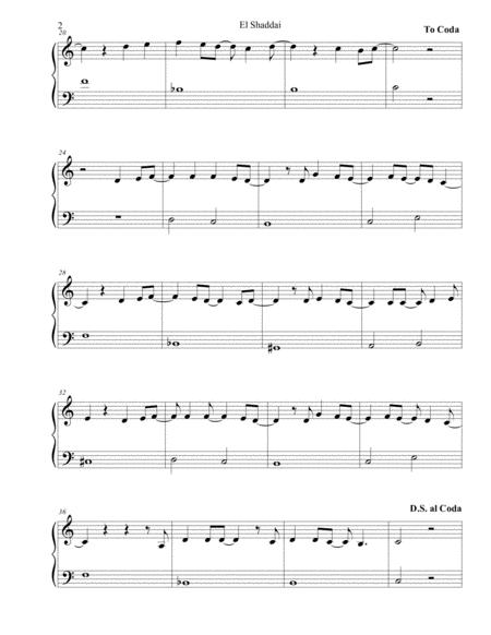 El Shaddai Amy Grant Sheet Music Easy Piano Page 2