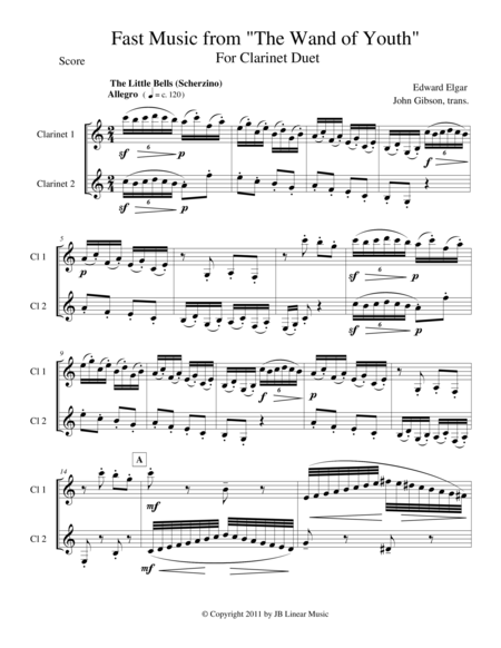 Elgar Scherzino And The Wild Bears For Two Clarinets Page 2