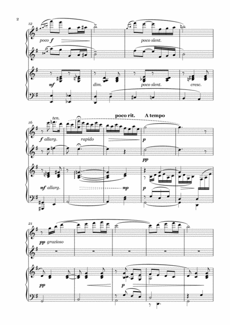 Elgar Serenade 1 Piano 4 Hands Score And Parts Page 2