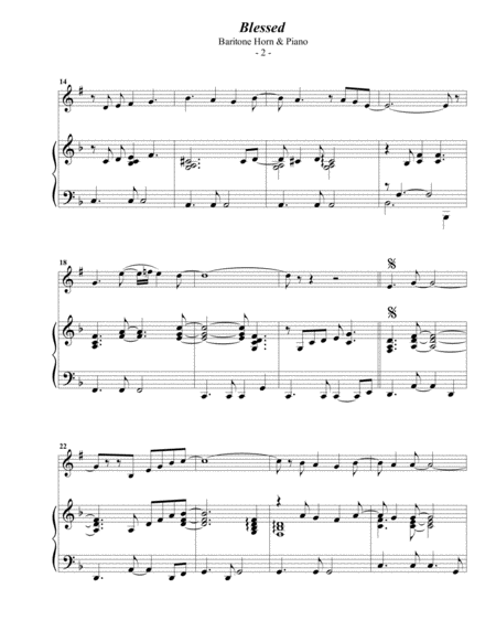 Elton John Blessed For Baritone Horn Piano Page 2