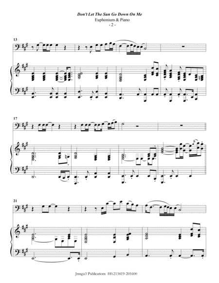 Elton John Dont Let The Sun Go Down On Me For Euphonium Piano Page 2