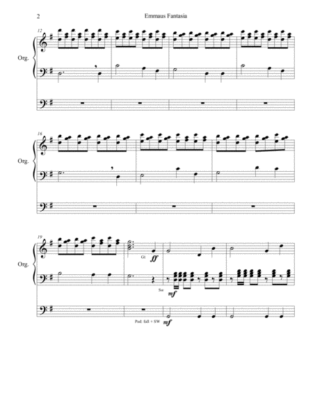 Emmaus Fantasy Organ Solo Page 2