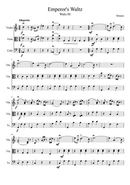 Emperors Waltz Third Waltz Theme String Trio Page 2