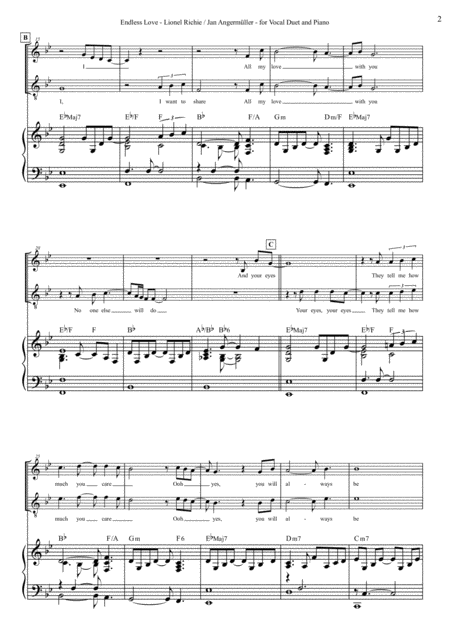 Endless Love Piano And Vocal Duet Page 2