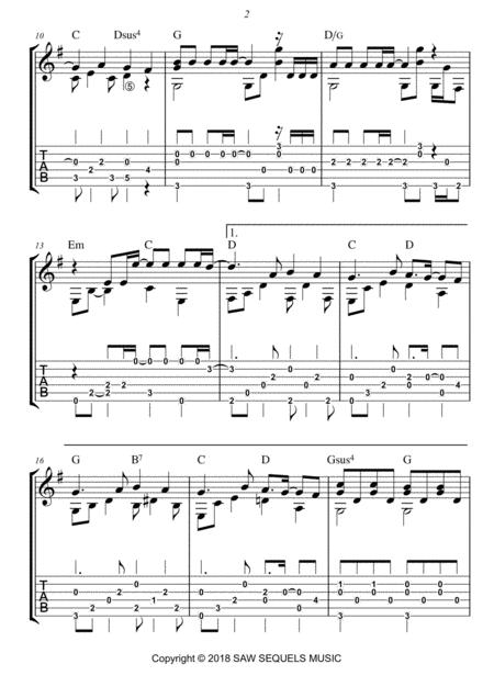 Endless Rain Fingerstyle Guitar Page 2