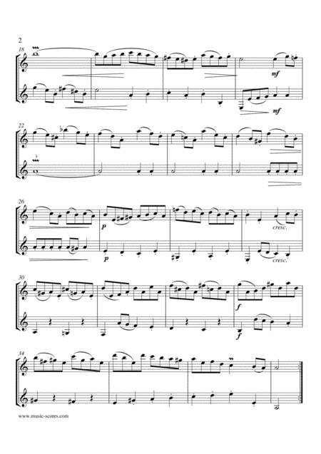 English Suite No 3 Gavotte Clarinet And Bass Clarinet Page 2