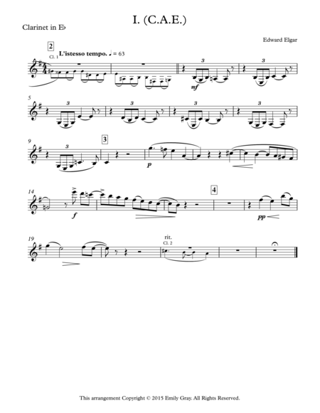 Enigma Variations For Clarinet Choir Parts Page 2