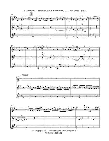 Erlebach P Sonata No 5 Mvt 1 For Three Violins Page 2