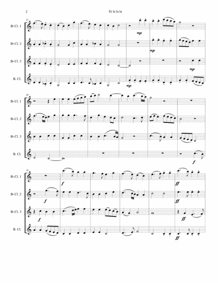 Et La La La For Clarinet Quartet Page 2