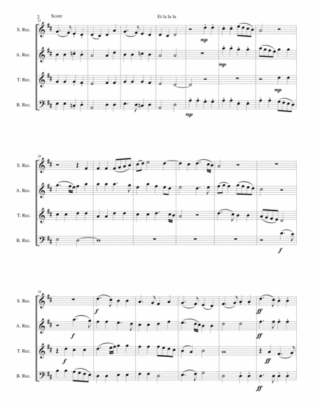 Et La La La For Recorder Quartet Page 2