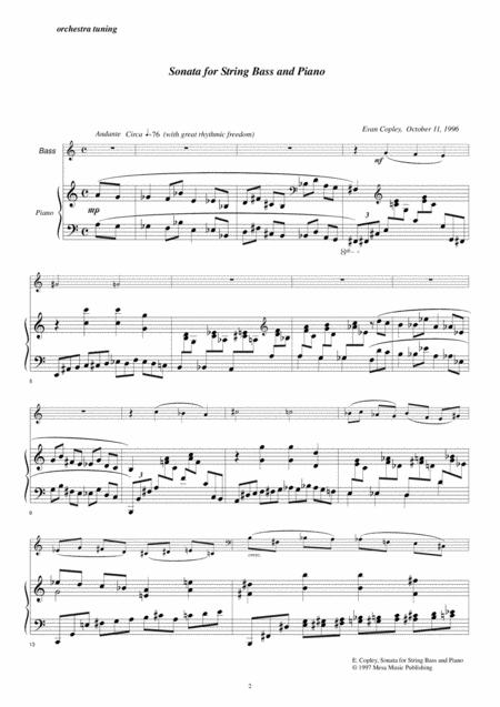 Evan Copley Sonata For String Bass And Piano Page 2