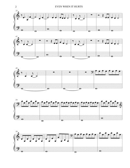 Even When It Hurts Hillsong United Sheet Music Easy Piano Page 2