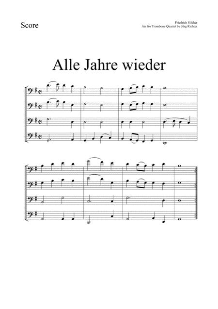 Every Year Again Alle Jahre Wieder For Trombone Quartet Page 2