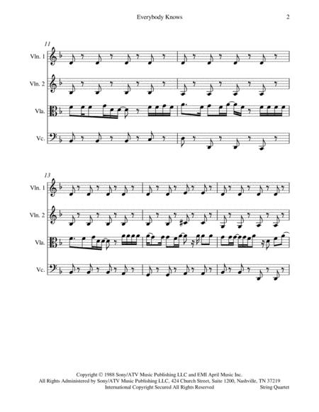 Everybody Knows String Quartet Page 2