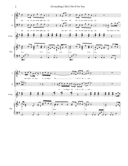 Everything I Do I Do It For You For Vocal Quartet Satb Page 2