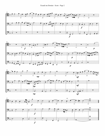 Exaudi Me Domine For Trombone Or Low Brass Trio Page 2