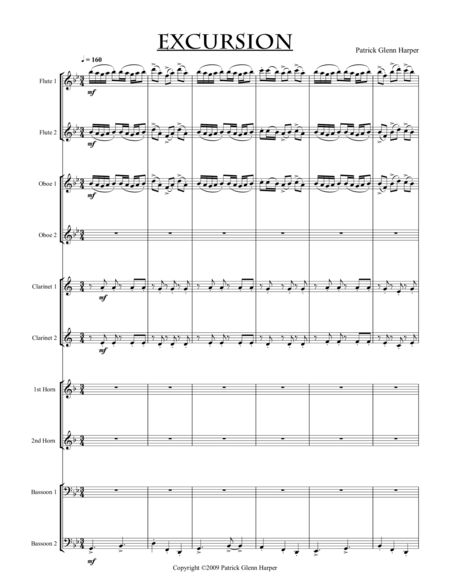 Excursion For Double Woodwind Quintet Page 2