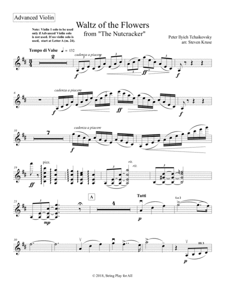 Extra Parts For Waltz Of The Flowers From Nutcracker For Multi Level String Orchestra Page 2