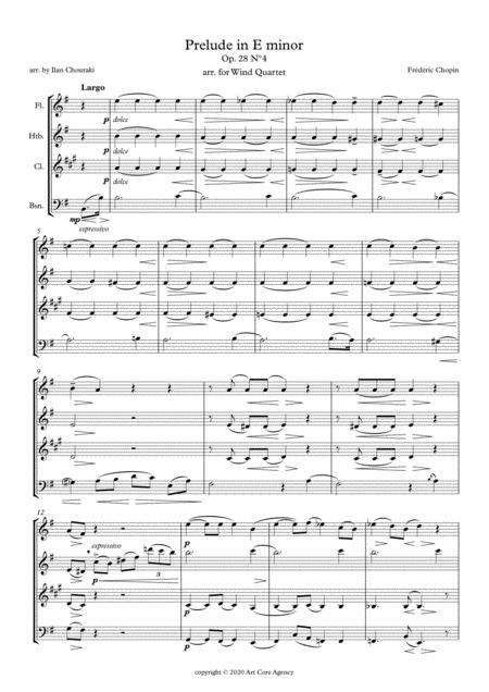 F Chopin Prelude In E Minor Op 28 N 4 Arr For Woodwind Quartet Page 2