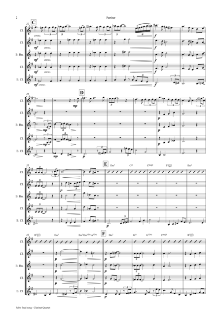 Fabs Final Song Ballad Jazz Clarinet Quartet Page 2