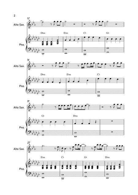 Faded By Alan Walker Alto Saxophone And Piano Page 2