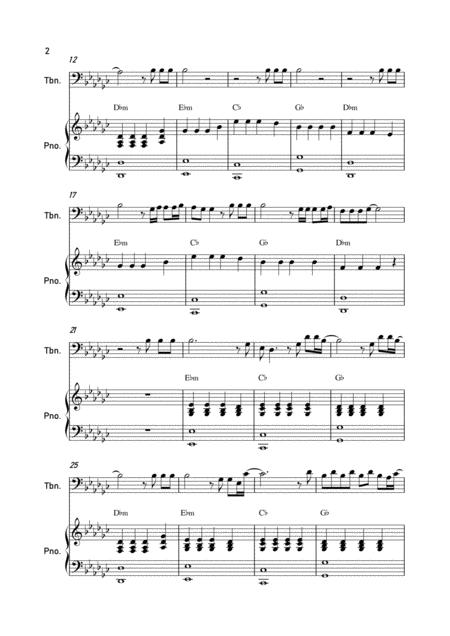 Faded By Alan Walker Trombone And Piano Page 2