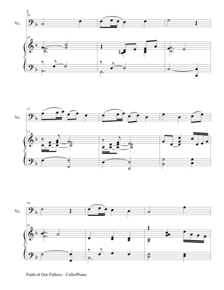Faith Of Our Fathers Duet Cello And Piano Score And Parts Page 2