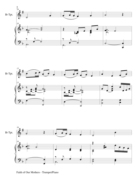 Faith Of Our Mothers Duet Bb Trumpet And Piano Score And Parts Page 2