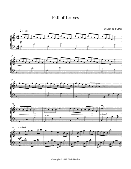 Fall Of Leaves Original Piano Solo From My Piano Book Piano Compendium Page 2