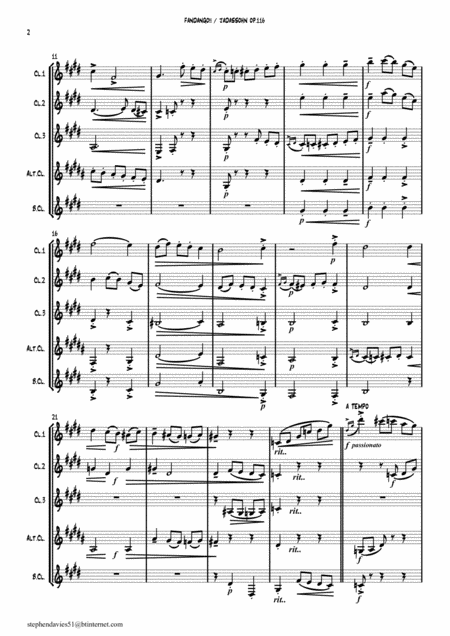 Fandango By Theodore Jadassohn For Clarinet Quintet Page 2