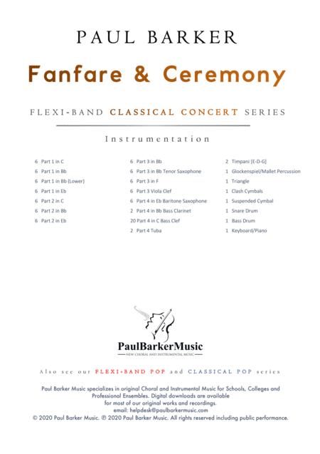 Fanfare Ceremony Flexi Band Score Parts Page 2