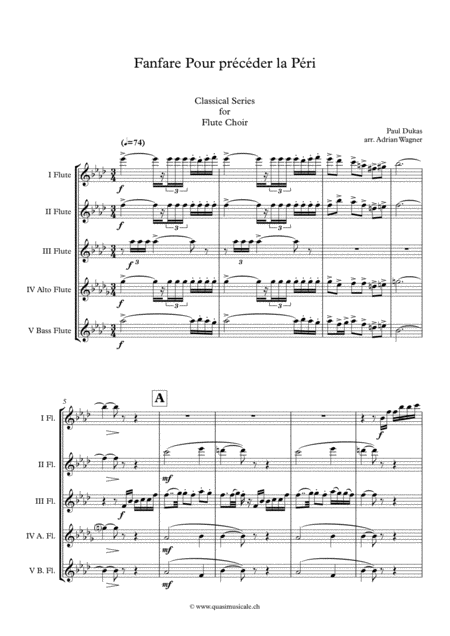 Fanfare Pour Prcder La Pri Flute Choir Arr Adrian Wagner Page 2