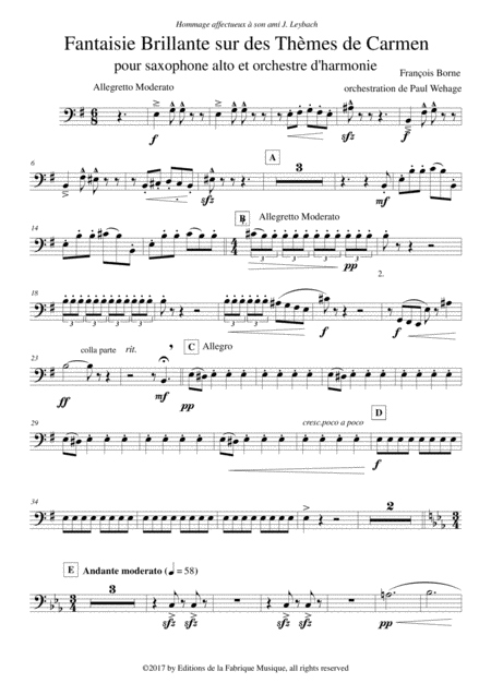 Fantaisie Brillante Sur Des Thmes De Carmen For Alto Saxophone And Concert Band Bassoon 1 Part Page 2