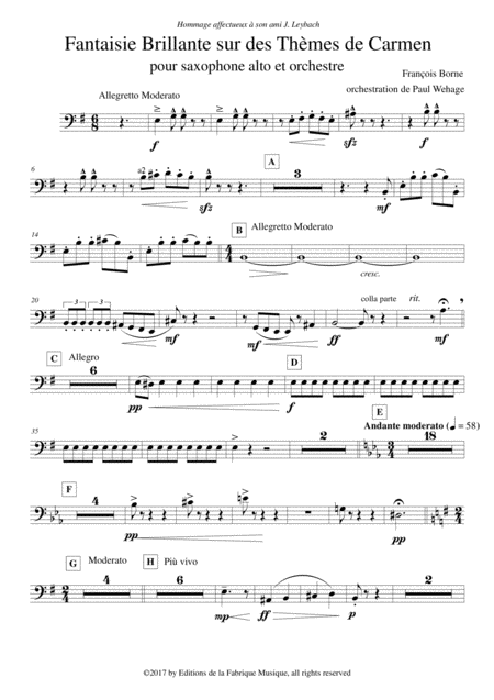 Fantaisie Brillante Sur Des Thmes De Carmen For Alto Saxophone And Concert Band Trombone 2 Part Page 2