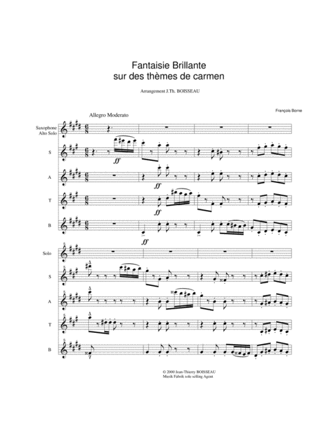 Fantaisie Brillante Sur Des Thmes De Carmen For Alto Saxophone And Satb Saxophone Quartet Page 2