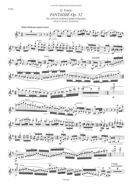 Fantaisie Op 32 For Violin And Orchestra Piano Reduction Page 2