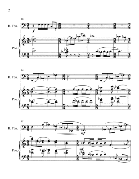 Fantasia For Bass Trombone And Piano Page 2